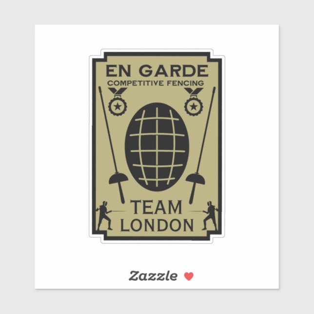 Sticker Escrime de compétition à l'épée (Feuille)