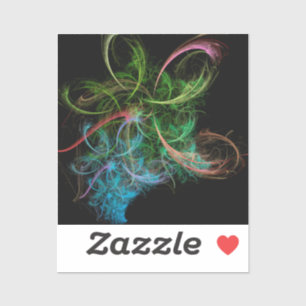 Sticker Espace de fleurs d'art abstrait