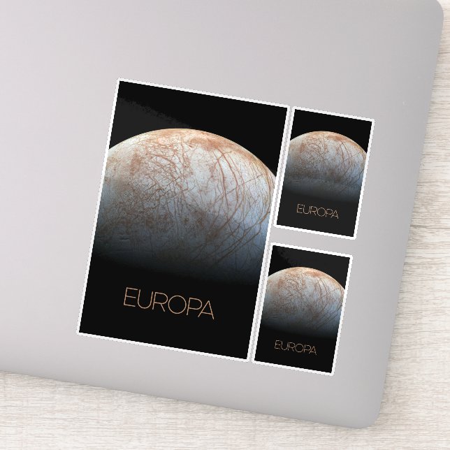 Sticker Espace Extérieur, Cosmos, Système Solaire, Lune Eu (Détail)