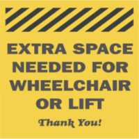 Espace supplémentaire nécessaire Fauteuil Roulant