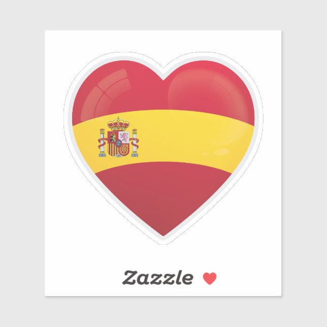 Sticker Espagne Love Drapeau (Feuille)
