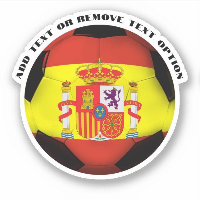 Sticker Espagne Pavillon espagnol balle de football (Devant)