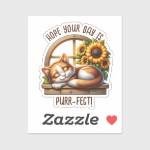 Sticker Espérons que votre journée soit parfaite   Pun cha