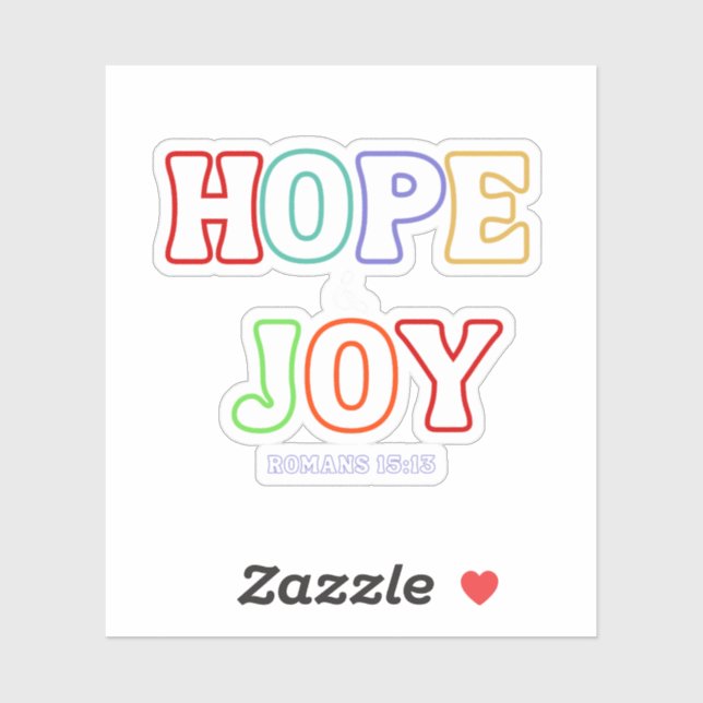 Sticker Espoir & Joie – Romains 15:13 (Feuille)