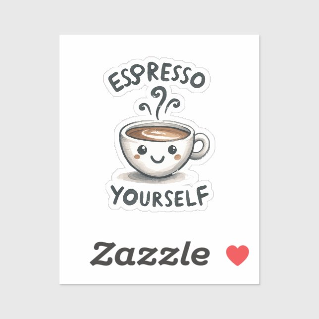 Sticker Espresso Yself café (Feuille)