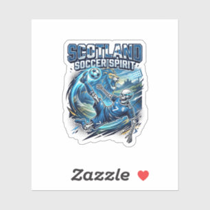 Sticker Esprit de football d'Écosse Striker squelette Nati