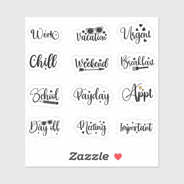 Sticker Essentials du planificateur : Moments de tous les  (Feuille)