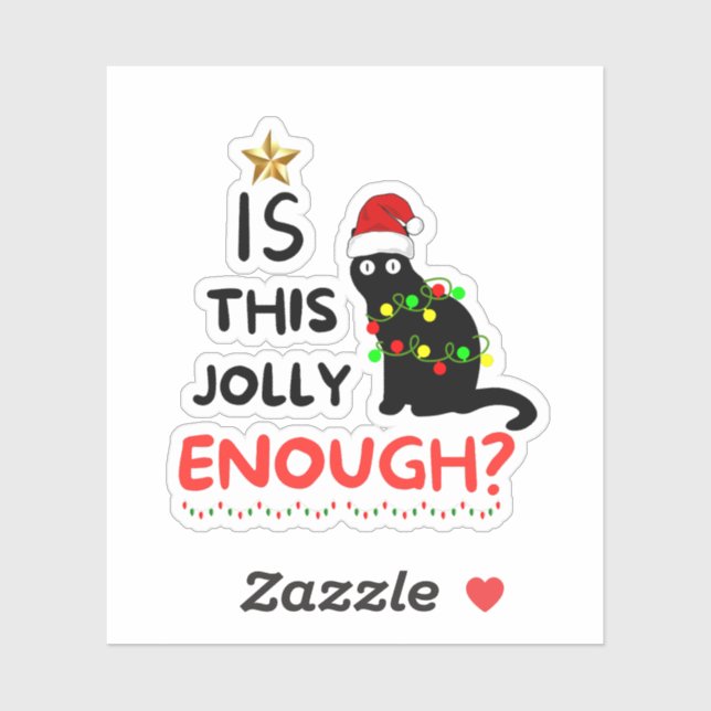 Sticker Est-Ce Que C'Est Assez Jolly, Grinch De Noël (Feuille)