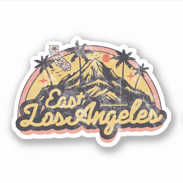 Sticker Est de Los Angeles, Californie (Devant)