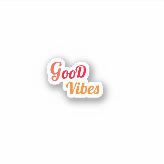 Sticker Esthétique à la mode Good Vibes (Devant)