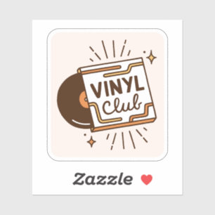 Sticker esthétique musicale analogique club vinyl