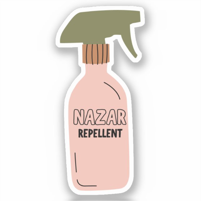 Sticker Esthétique Nazar Repellent Drôle Arabe (Recto)