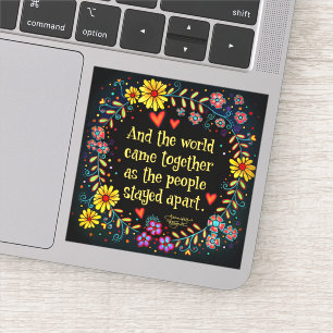 Sticker Et Le Monde A Réuni L'Inspiribilité Amusante