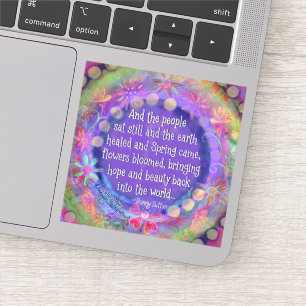 Sticker Et le peuple reste encore assez d'inspirété floral