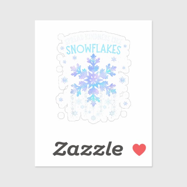 Sticker Étaler la gentillesse comme les flocons de neige E (Feuille)