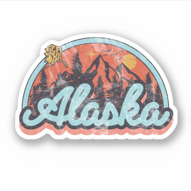 Sticker État d'Alaska (Devant)