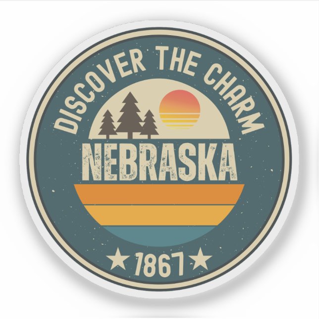 Sticker État de Nebraska Cornhusker Gif (Devant)