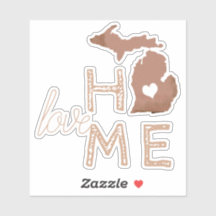 État de Silhouette de cuivre du Michigan