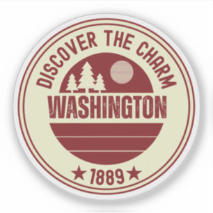 Sticker État de Washington - Cadeau de beauté toujours ver