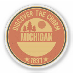 Sticker État des Grands Lacs - Aventure dans le Michigan