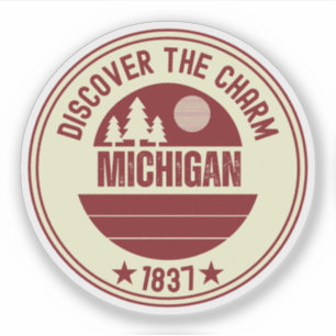 Sticker État des Grands Lacs - Aventure dans le Michigan