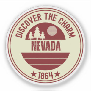 Sticker État du Nevada - Souvenir Desert Vibes