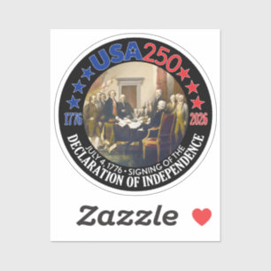 Sticker États-Unis 250 - 1776-2026 - Déclaration d'indépen