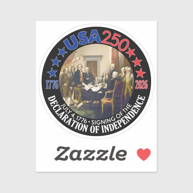 Sticker États-Unis 250 - 1776-2026 - Déclaration d'indépen (Feuille)