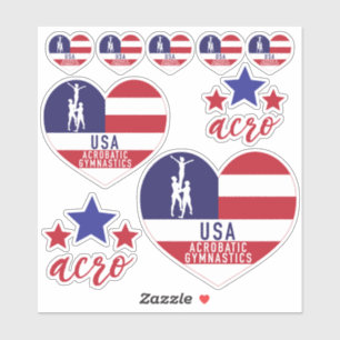 Sticker États-Unis décorations de gymnastique acrobatique