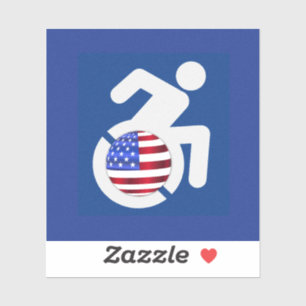 Sticker États-Unis handicapés