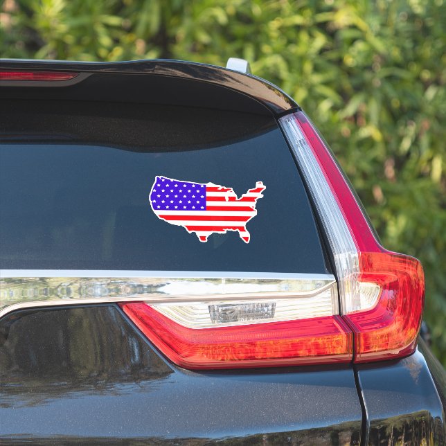 Sticker États-Unis Pays Drapeau Patriotique Américain (Côté voiture)