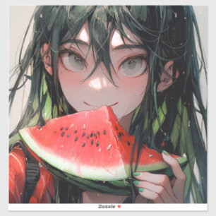 Sticker Etc Juicy Eté Watermelon Anime Girl
