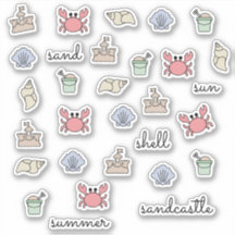 Été Plage Coquille Crabe Château de Sandcastle Pai