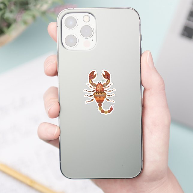 Sticker Ethnic Floral Scorpion (Téléphone)