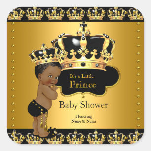 Sticker ethnique Royal Prince Baby shower Black Go