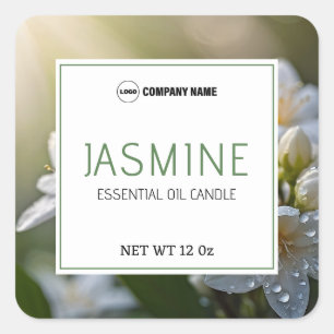 Sticker Étiquette à bougie Jasmin