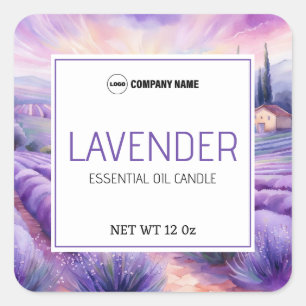 Sticker Étiquette à bougie parfumée Lavender