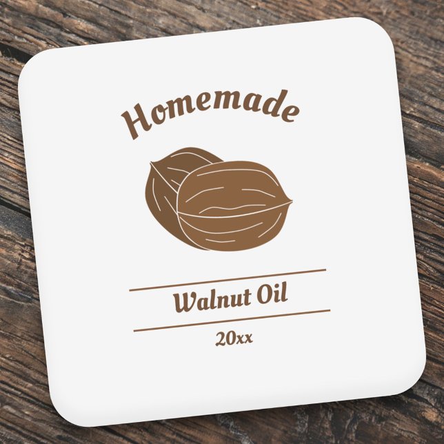 Sticker Étiquette à huile de noix modifiable (Walnut Oil Label Sticker)