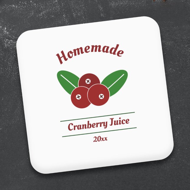 Sticker Étiquette à jus de canneberge modifiable (Cranberry Juice Label Sticker)
