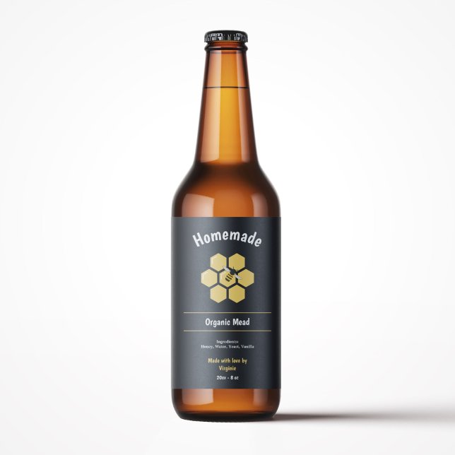 Sticker Étiquette à miel ou à la bouteille de vian (Honey or Mead Bottle Label Sticker)