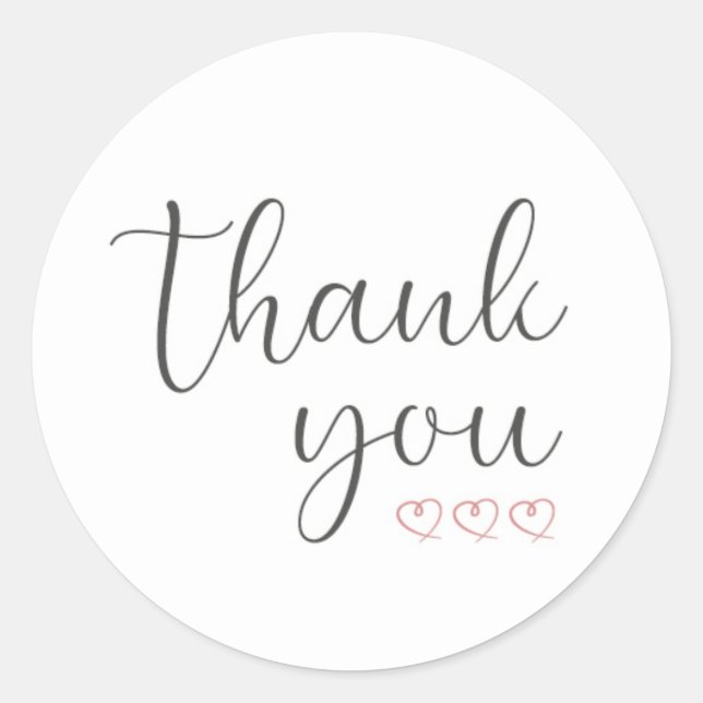 Sticker / Etiquette autocollante Merci (Devant)
