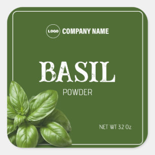 Sticker Étiquette Basil Custom Spice