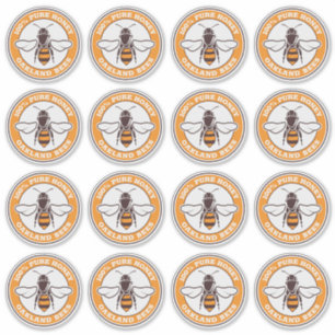 Sticker Étiquette blanc pour le logo d'abeille au