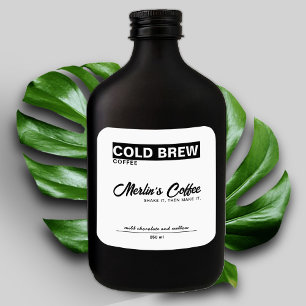 Sticker Étiquette bouteille de café Cold Brew