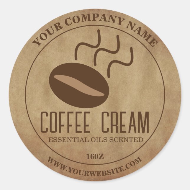 Sticker Étiquette Brown de texture (Devant)