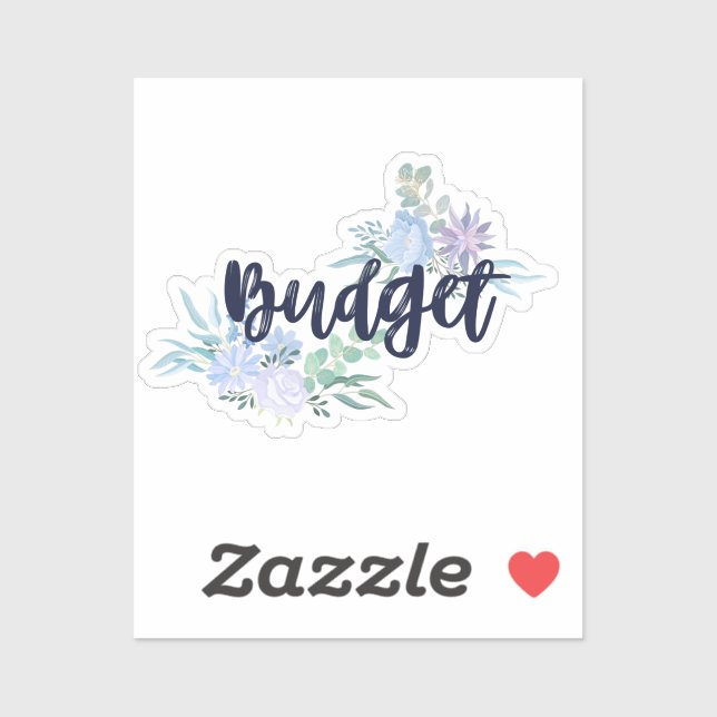 Sticker Étiquette budget pour Wedding planner/Carn (Feuille)