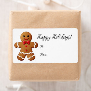 Sticker Étiquette cadeau Homme Gingerbread