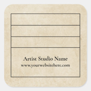 Sticker Étiquette Carré de parchemin de fond d'oeu