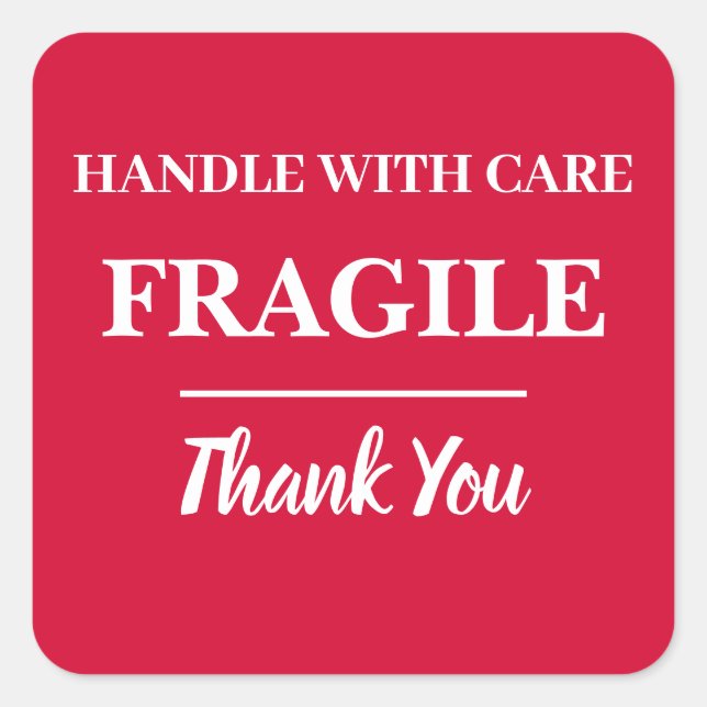 Sticker Étiquette Cherry Red Fragile (Devant)