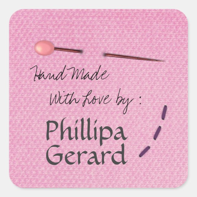 Sticker Étiquette cousu à la main (Devant)